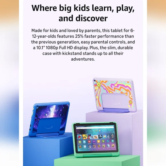 Amazon Fire HD 10.1 Kids Tablet -Purple